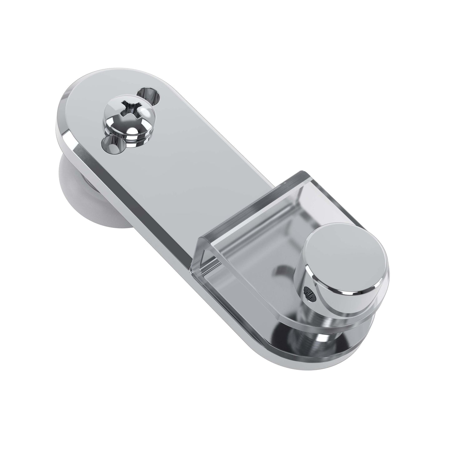 Chrome replacement roller on a white background