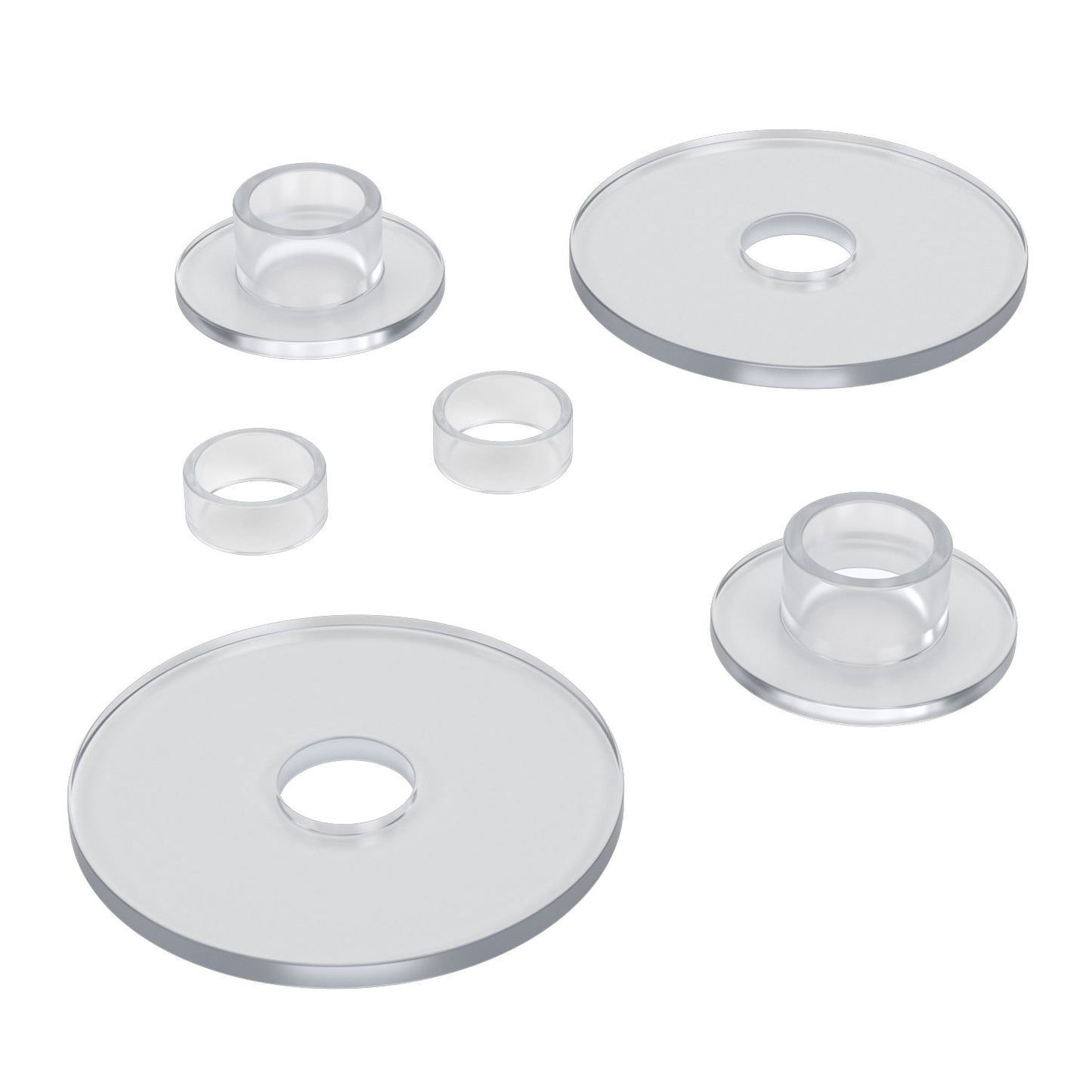 Handle knob gaskets in clear