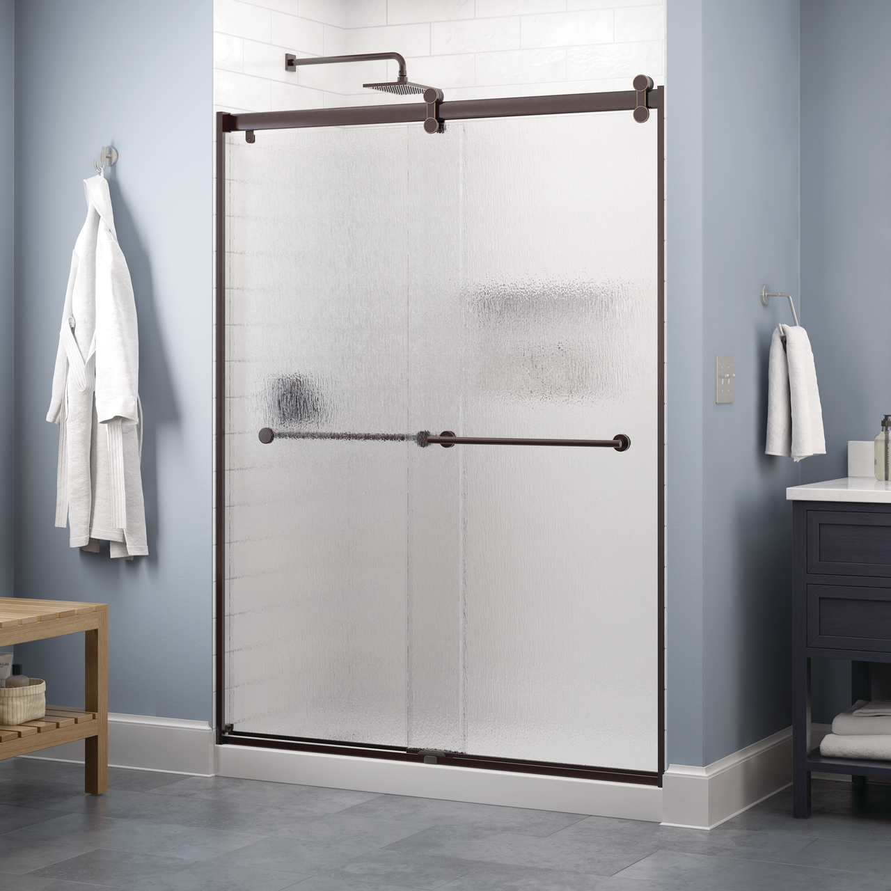 60" Shower / Rain / Bronze