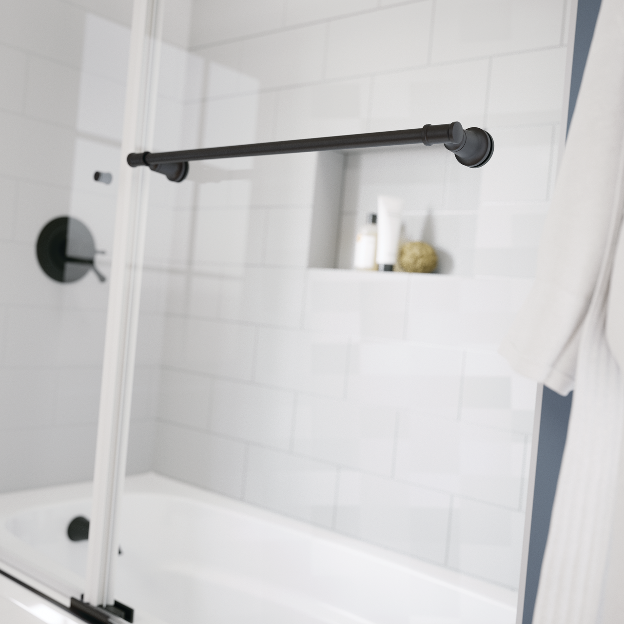 60" Shower/Tub / N/A / Matte Black