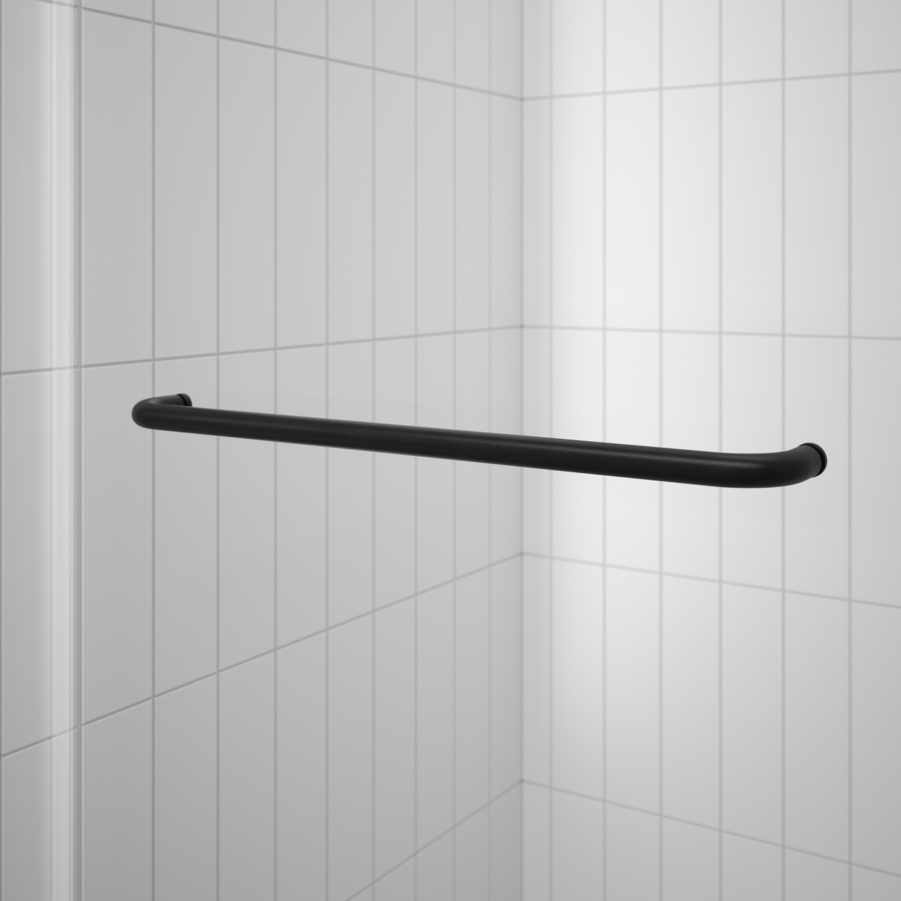 60" Shower / Clear / Matte Black