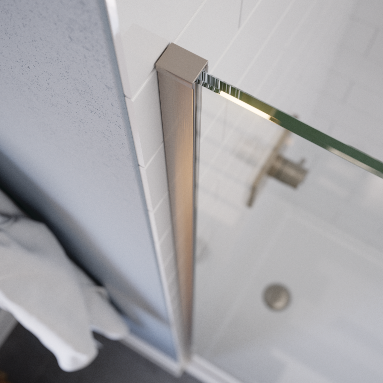 34" Shower / Clear / Brushed Nickel (Delta)