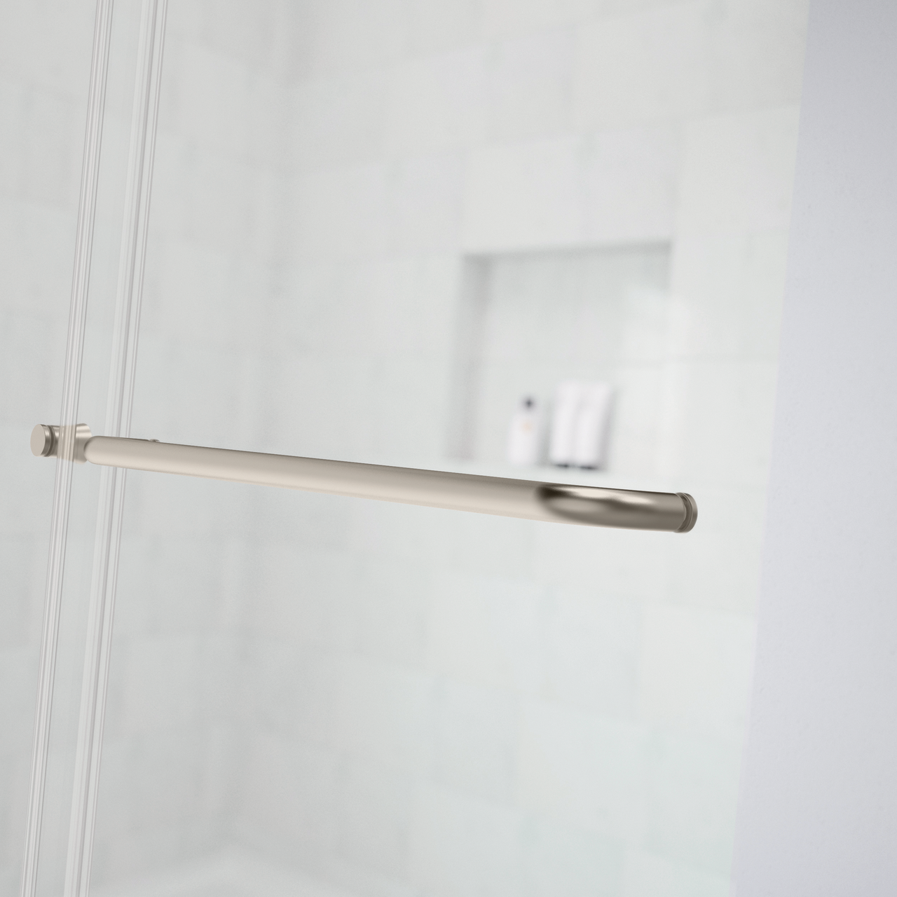 60" Bathtub / Clear / Brushed Nickel (Shower Door)