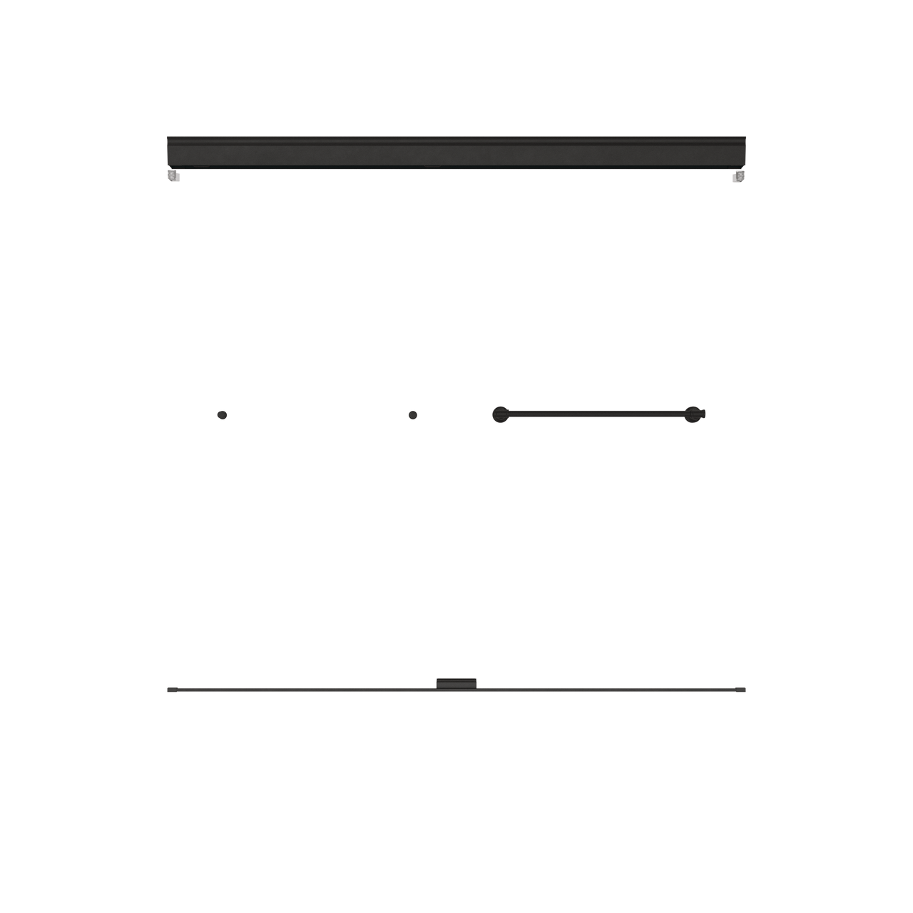 60" Shower/Tub / N/A / Matte Black