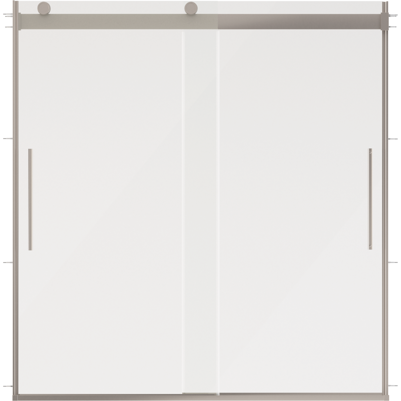 60" Bathtub / Clear / Shower Door Brushed Nickel