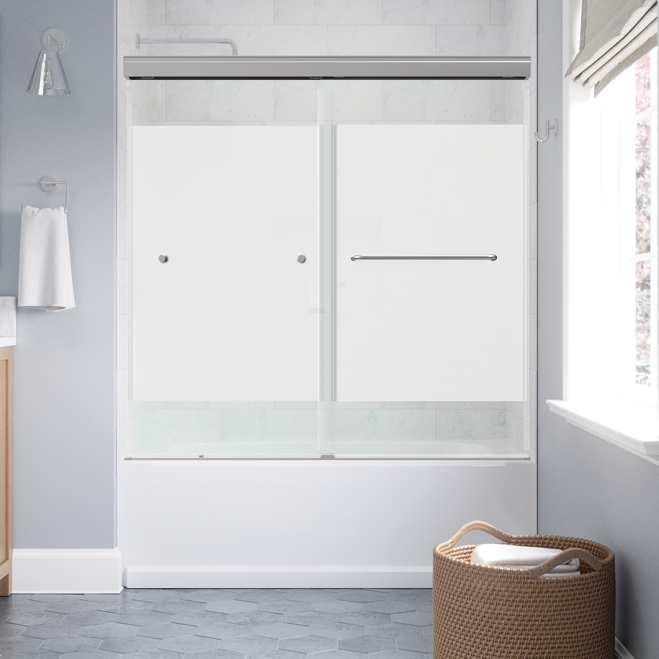 60" Bathtub / Privacy / Chrome