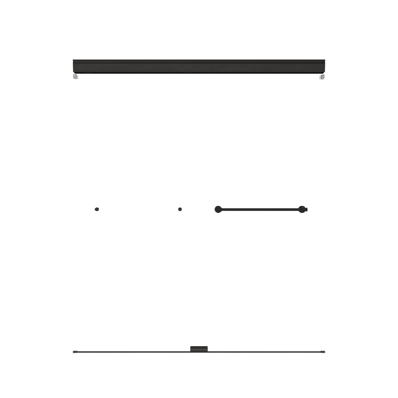 60" Shower/Tub / N/A / Matte Black