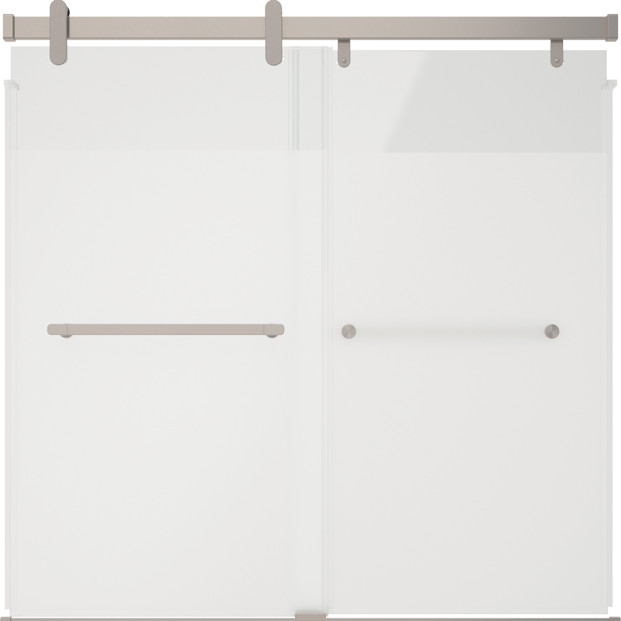 60" Bathtub / Privacy / Brushed Nickel (Shower Door)