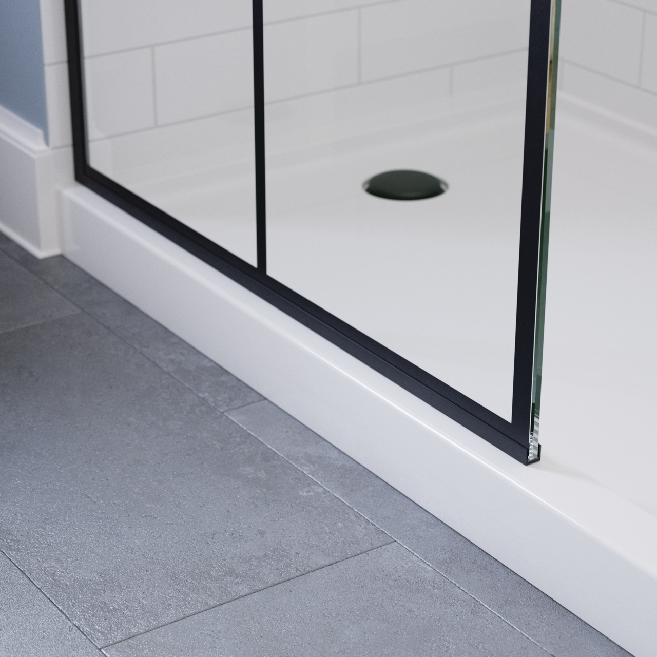 34" Shower / Ingot / Matte Black