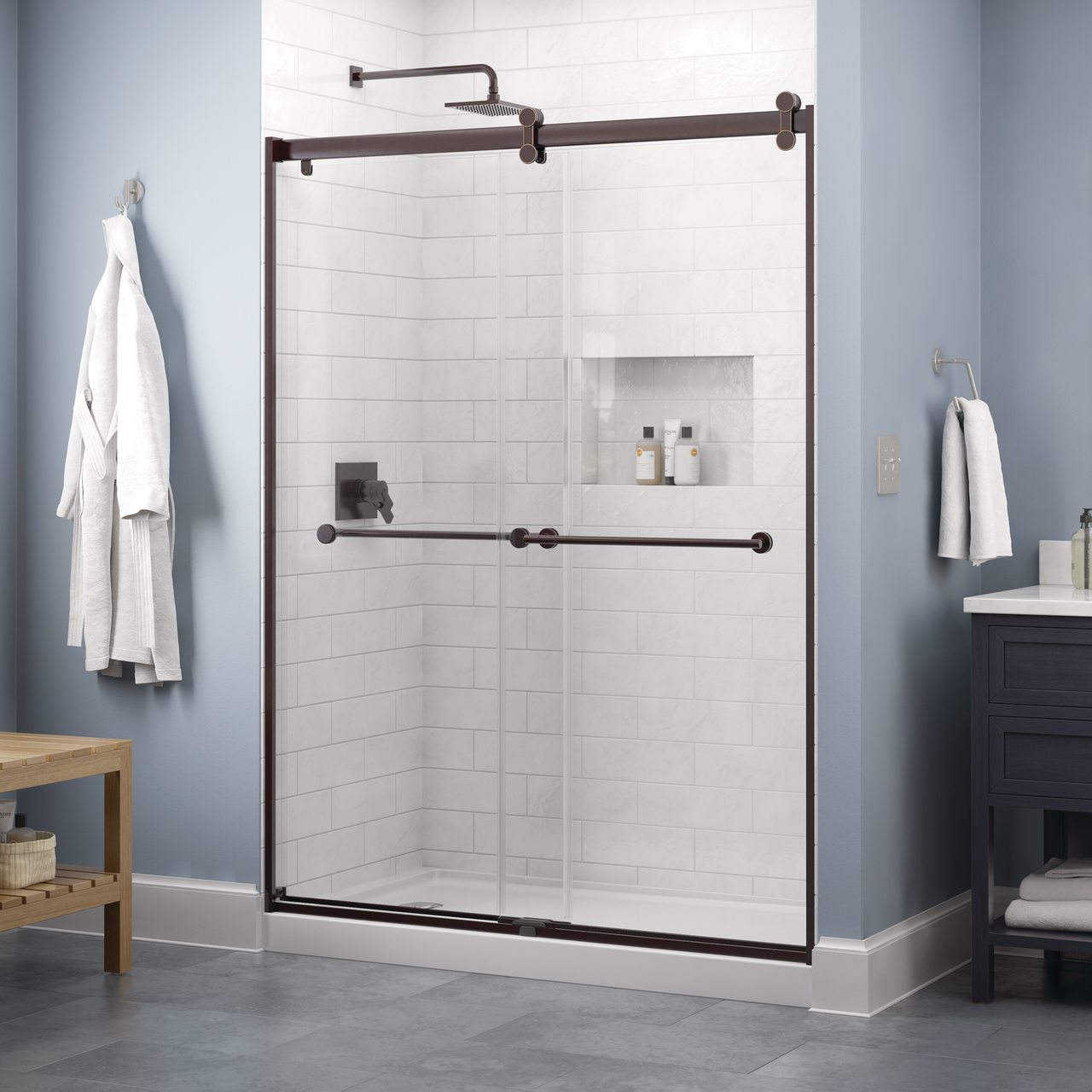 60" Shower / Clear / Bronze