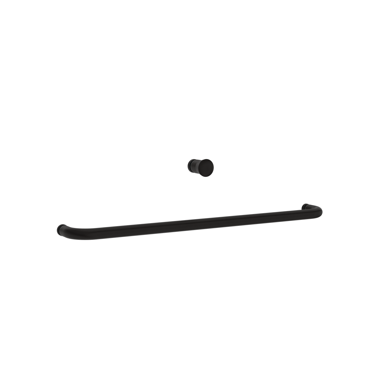 60" Shower / Clear / Matte Black