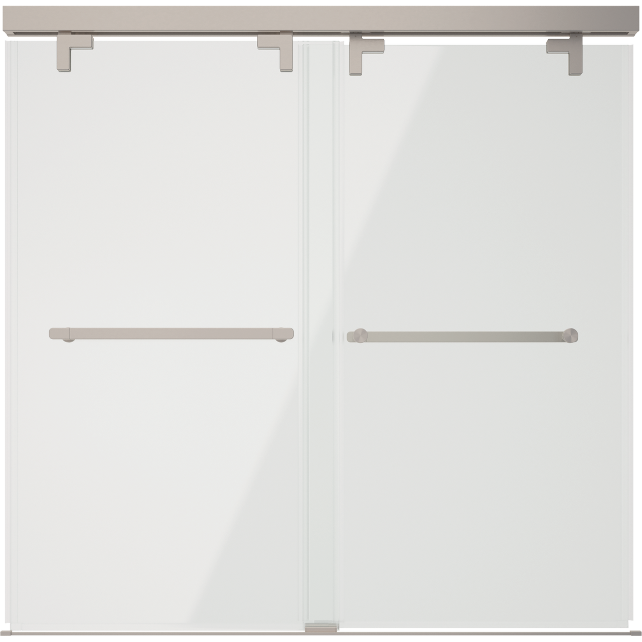 60" Bathtub / Clear / Brushed Nickel (Shower Door)