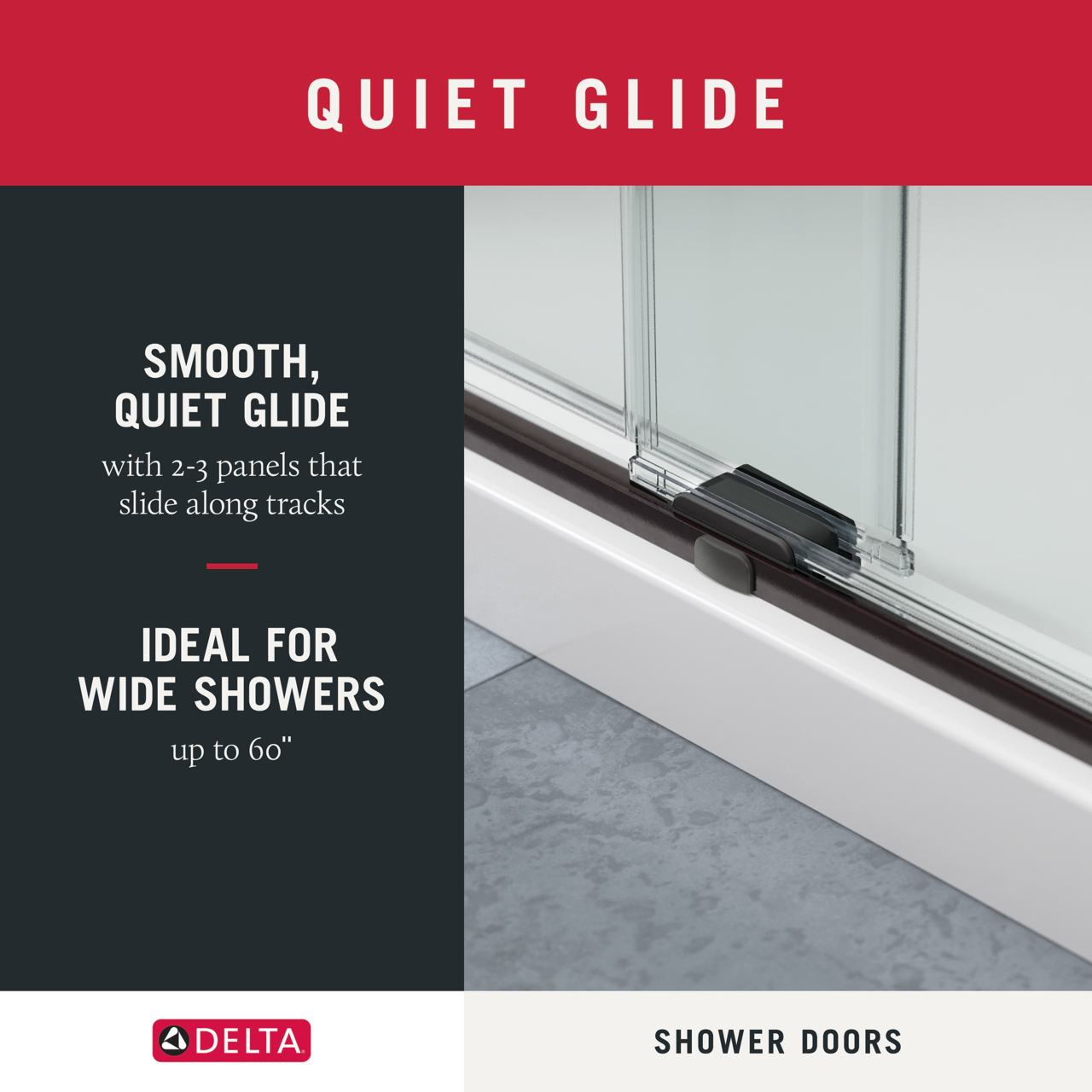60" Shower / Clear / Chrome
