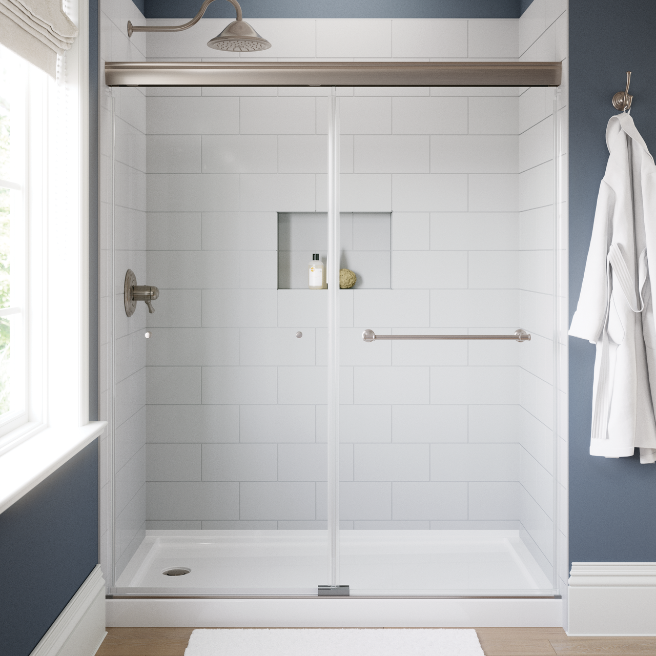 60" Shower/Tub / N/A / Brushed Nickel (Shower Door)
