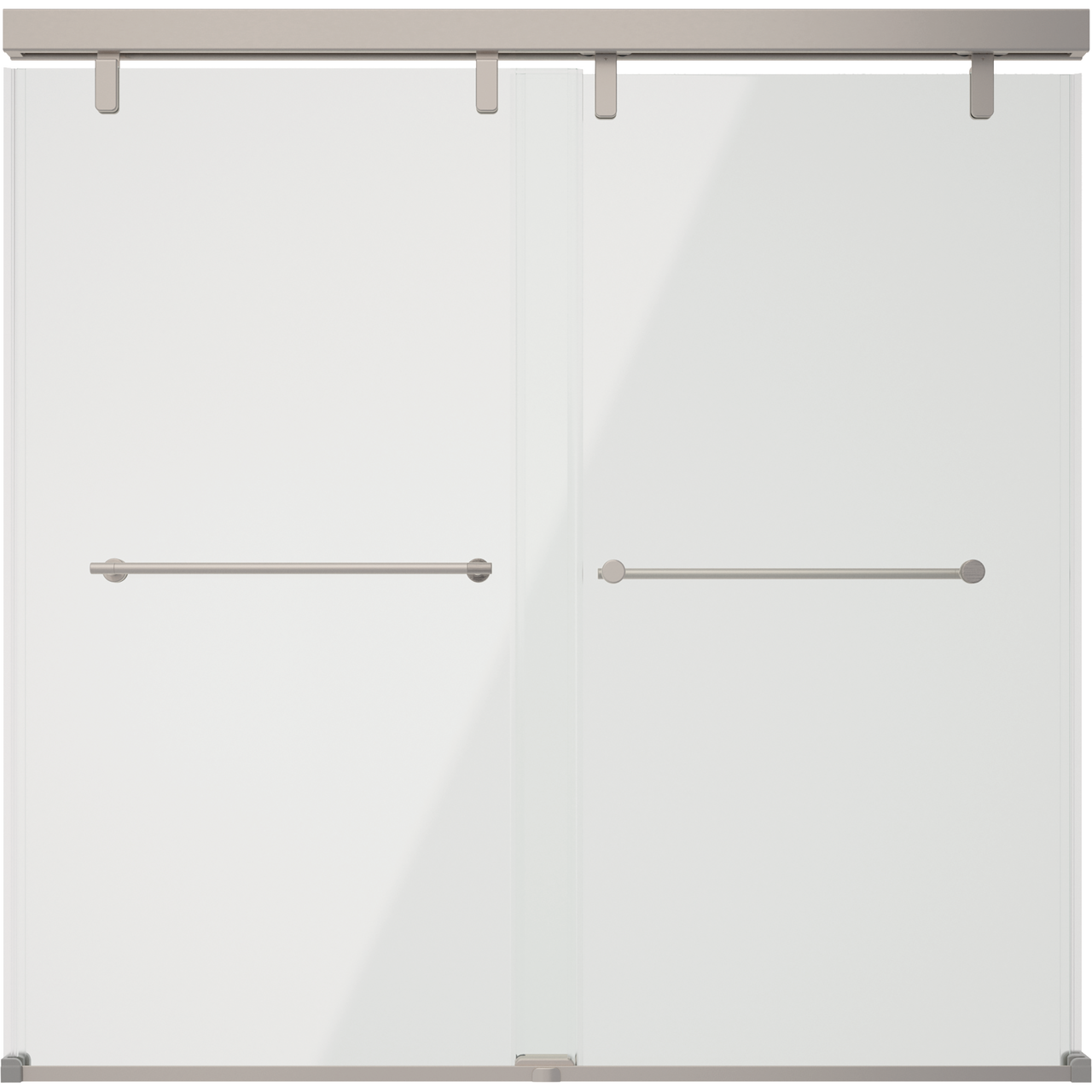 60" Bathtub / Frosted / Delta Brushed Nickel