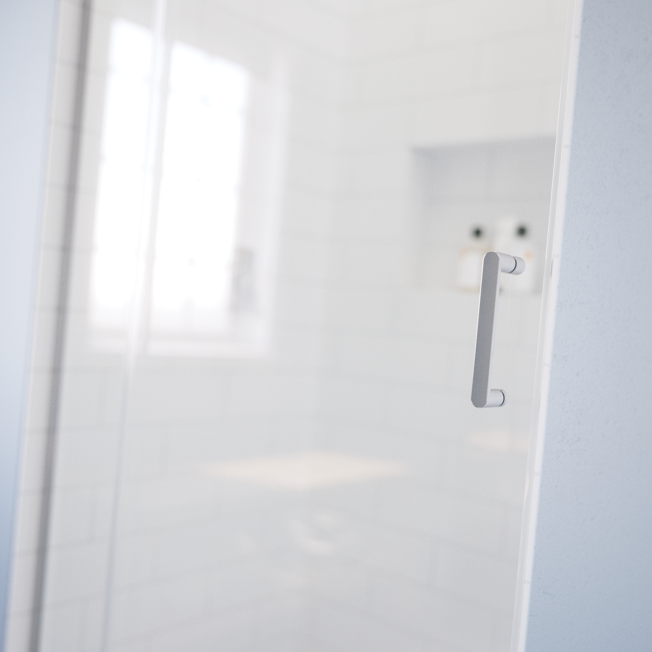 36" Shower / Clear / Chrome