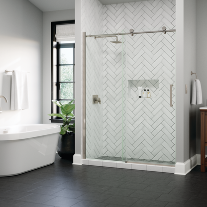 60" Shower / Clear / Brushed Nickel (Shower Door)