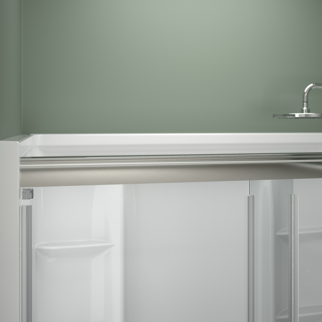 60" Shower / Clear / Chrome