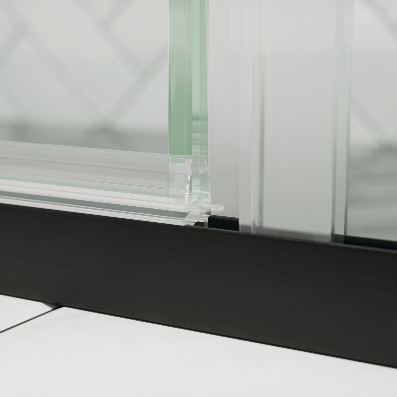 60" Shower / N/A / Matte Black