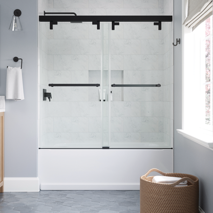 60" Bathtub / Clear / Matte Black