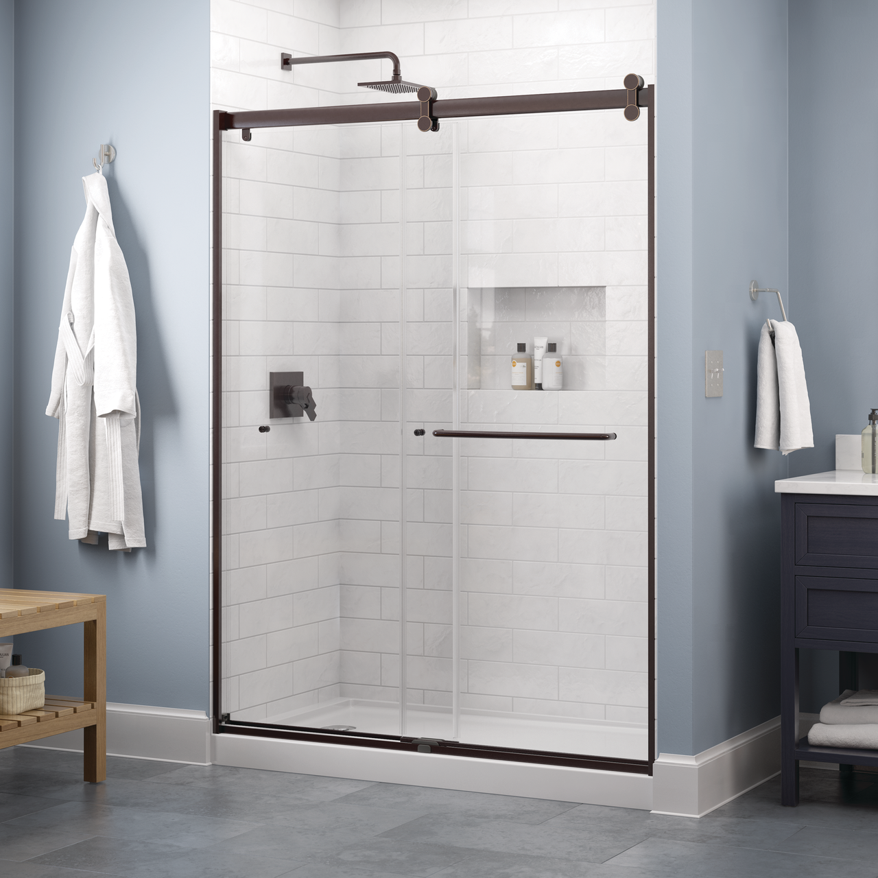 60" Shower / Clear / Bronze