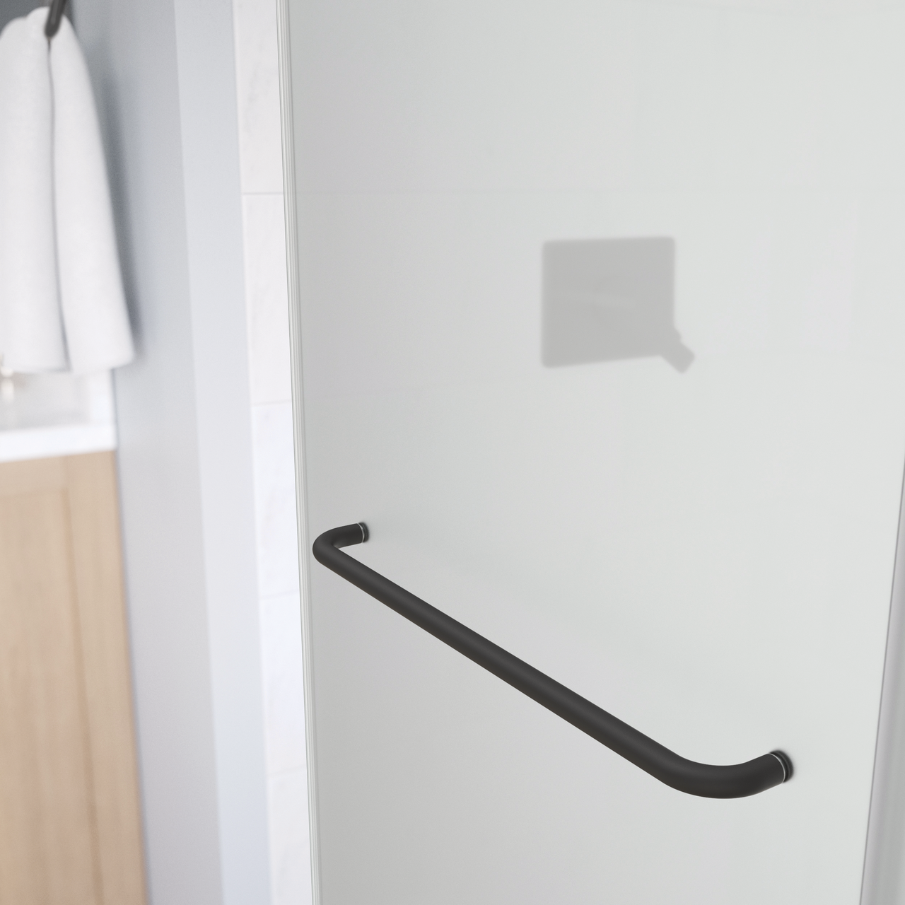 60" Shower / Privacy / Matte Black