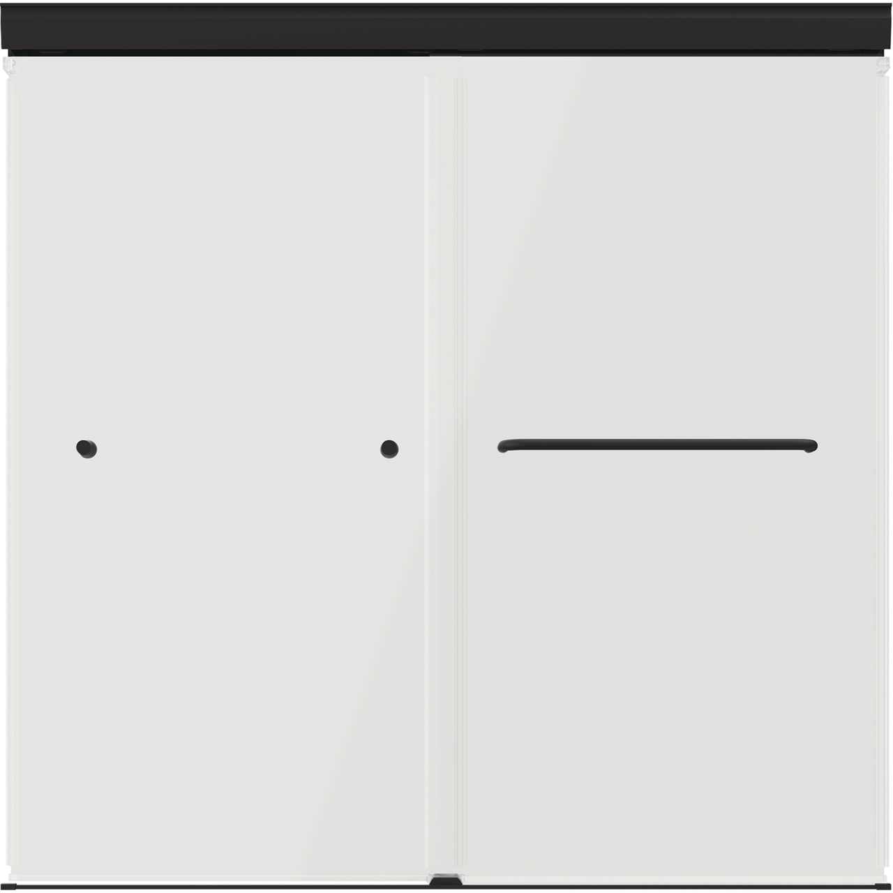 60" Bathtub / Clear / Matte Black