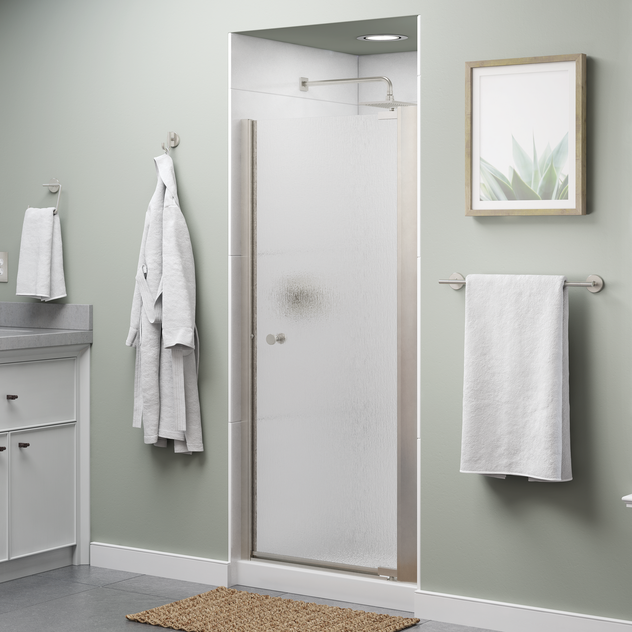 33" Shower / Rain / Nickel