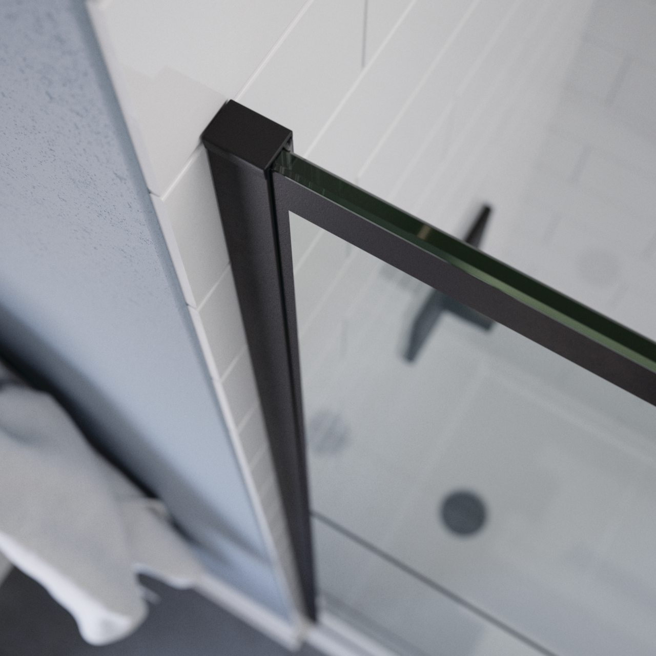 34" Shower / Ingot / Matte Black