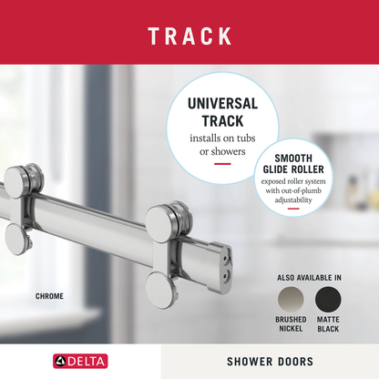 60" Bathtub / Clear / Chrome