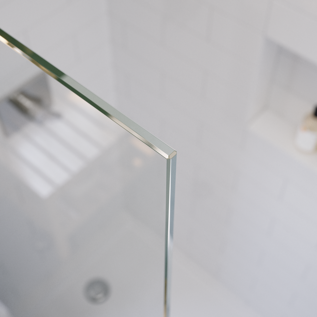 34" Shower / Clear / Chrome