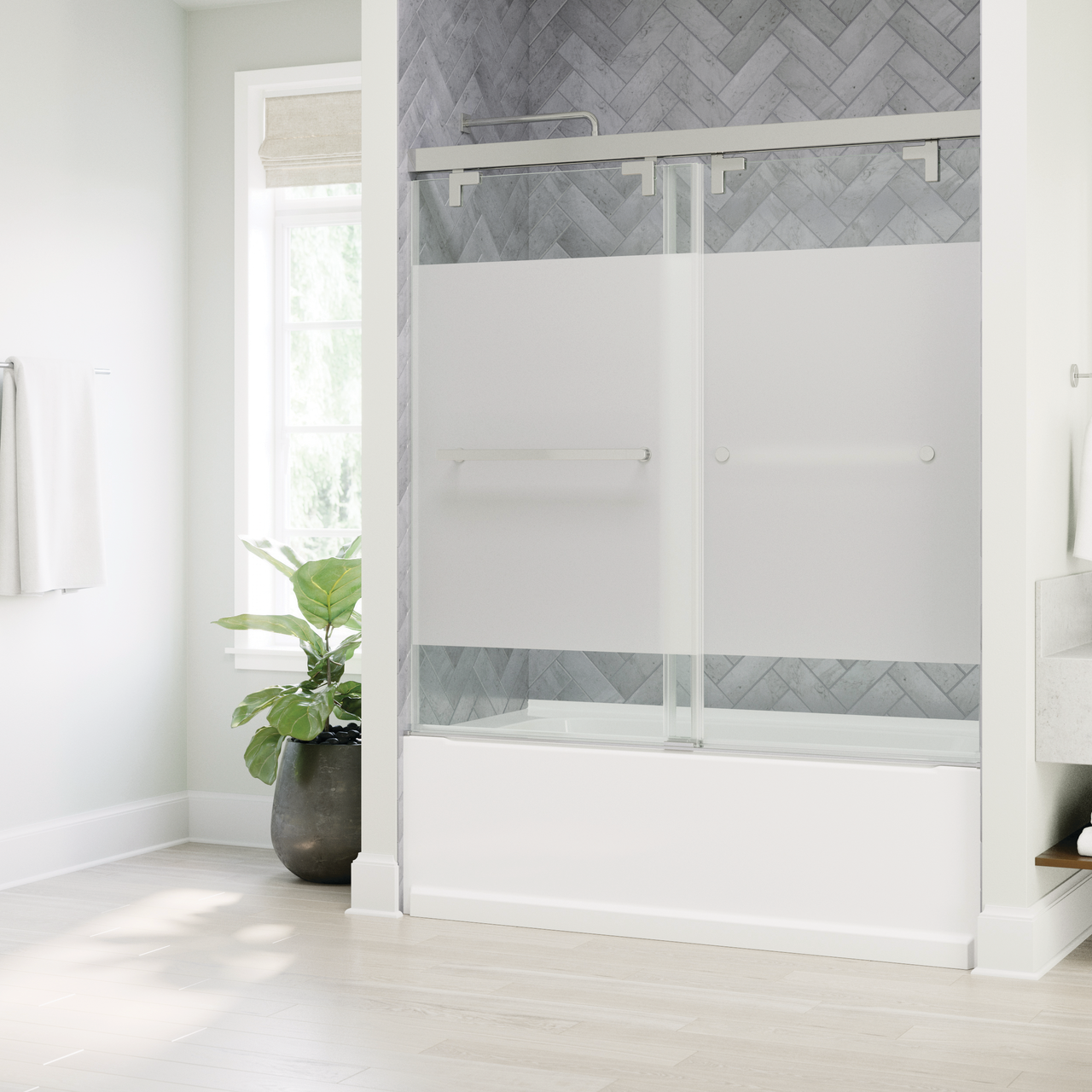 60" Bathtub / Privacy / Chrome