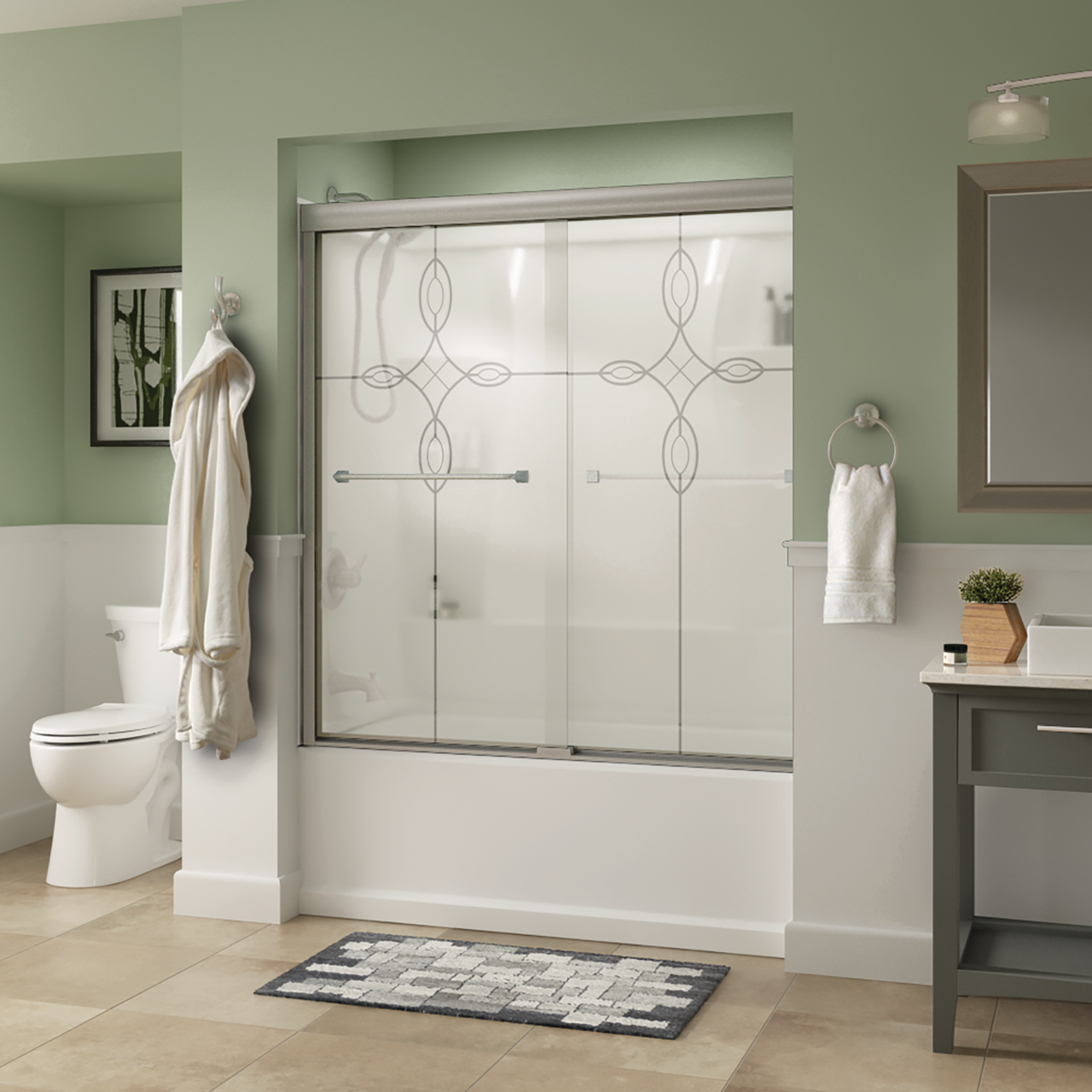 60" Bathtub / Tranquility / Nickel