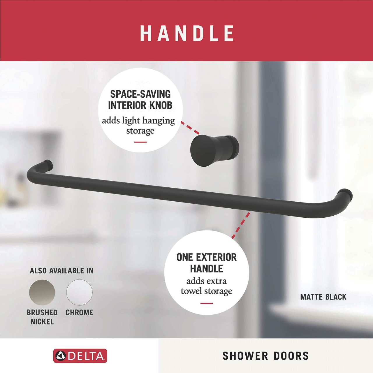 60" Shower / Clear / Matte Black