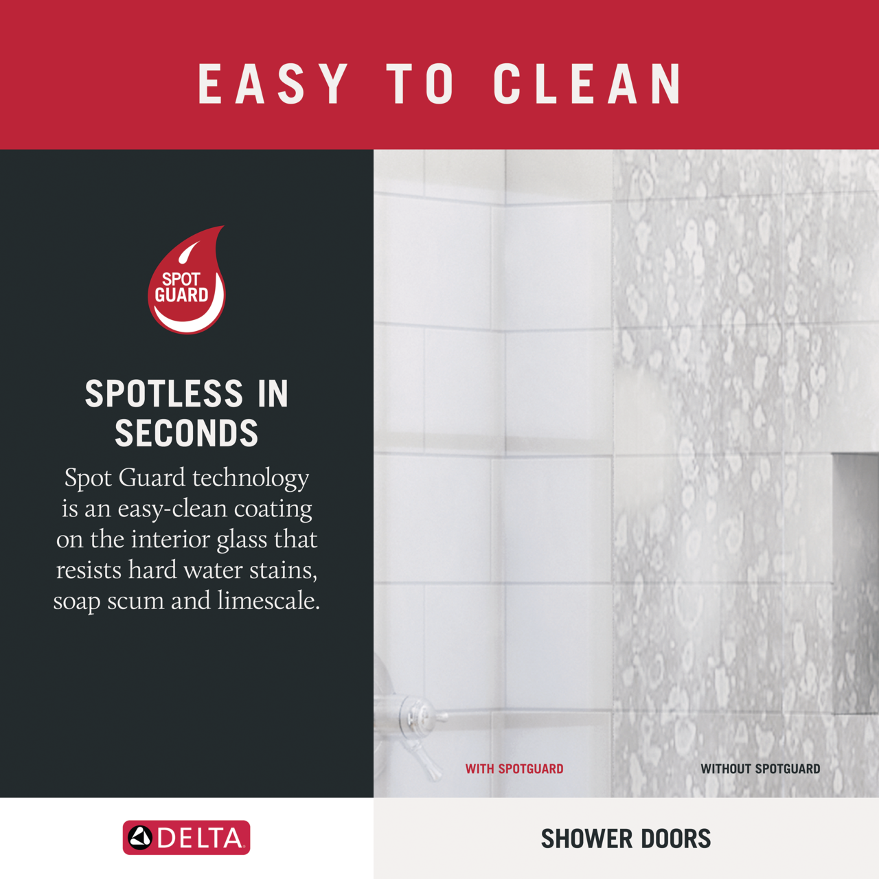 34" Shower / Clear / Brushed Nickel (Delta)