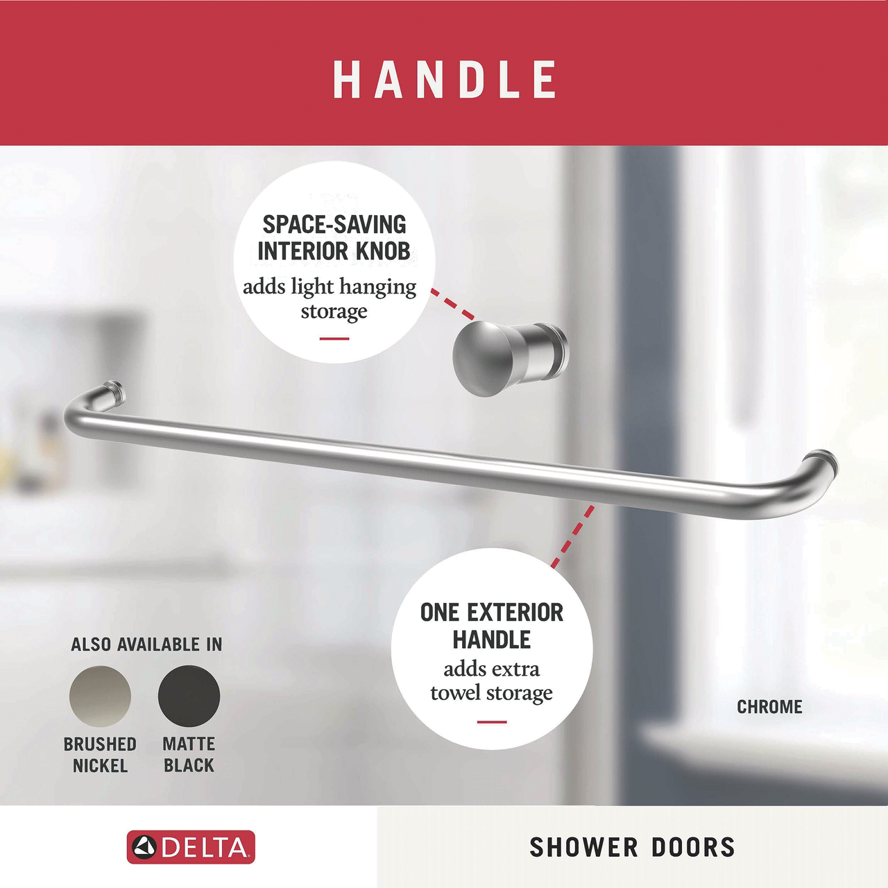 60" Shower / Clear / Chrome