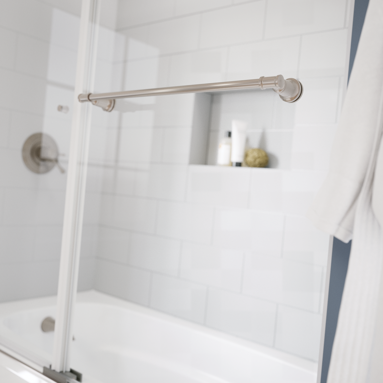 60" Shower/Tub / N/A / Brushed Nickel (Shower Door)