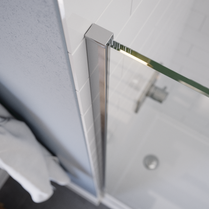 34" Shower / Clear / Chrome