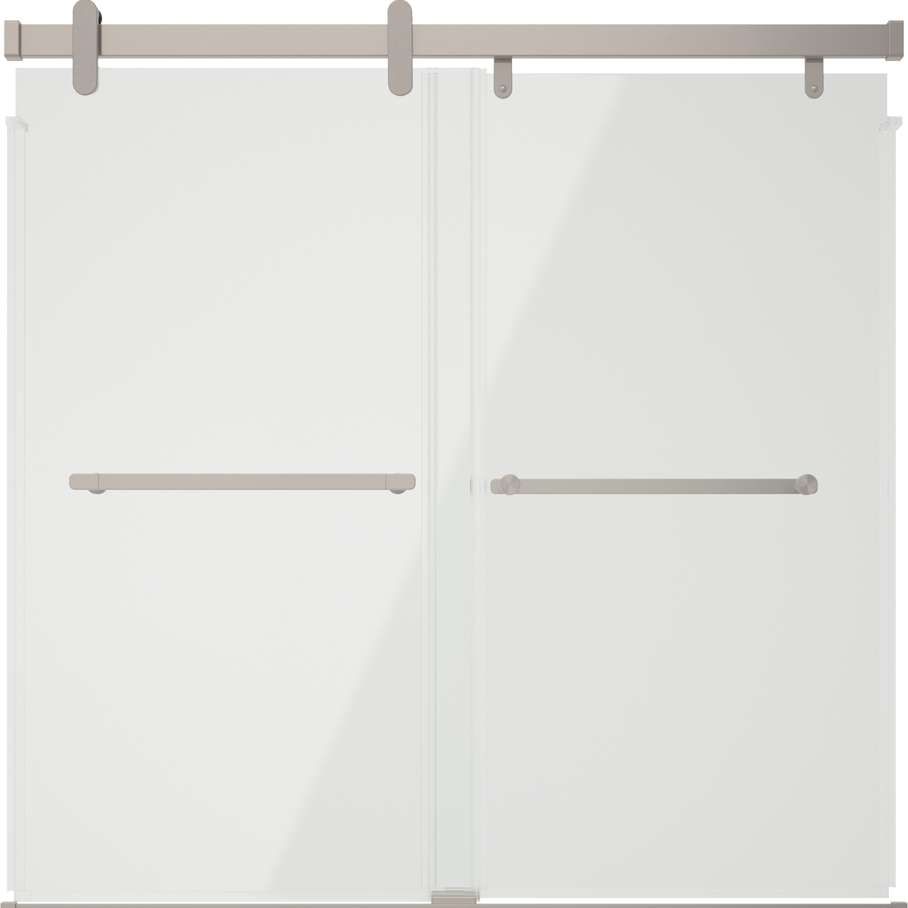 60" Bathtub / Clear / Brushed Nickel (Shower Door)