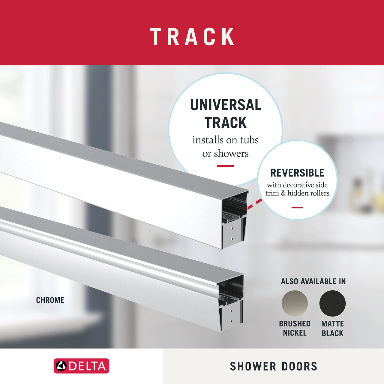 60" Shower / Privacy / Chrome