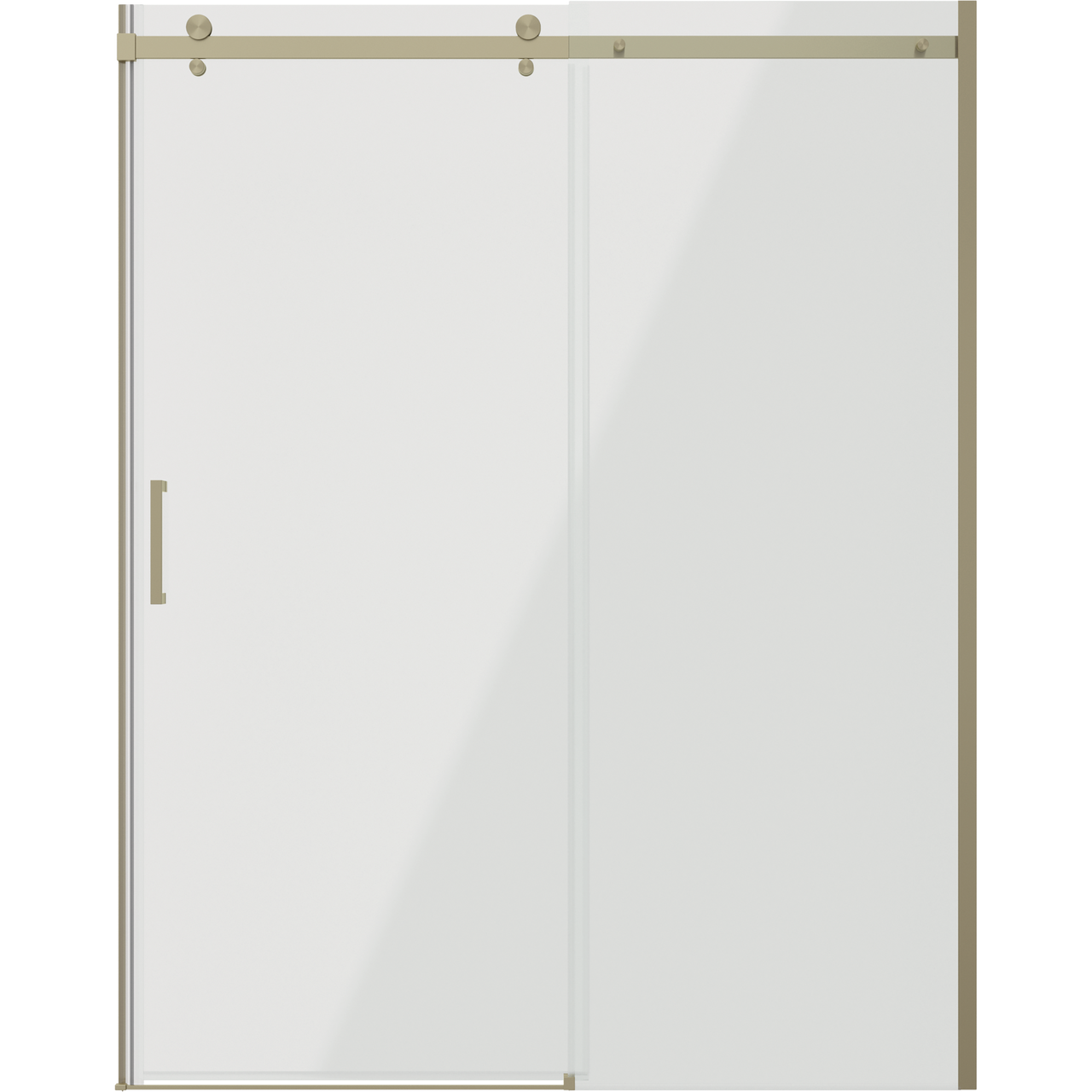 60" Shower / Clear / Brushed Gold