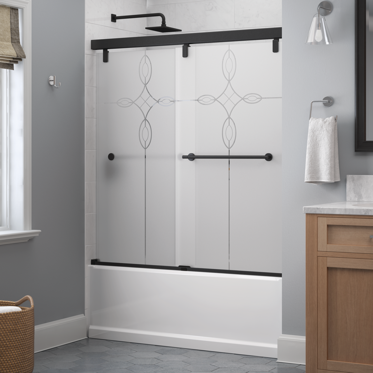 60" Bathtub / Tranquility / Matte Black