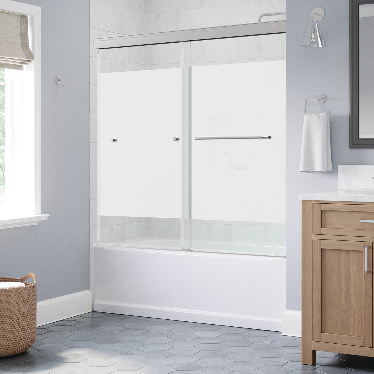 60" Bathtub / Privacy / Chrome