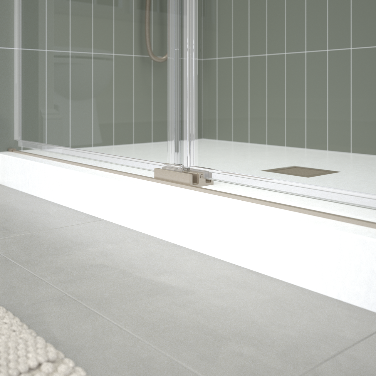 60" Shower / Clear / Brushed Nickel (Shower Door)