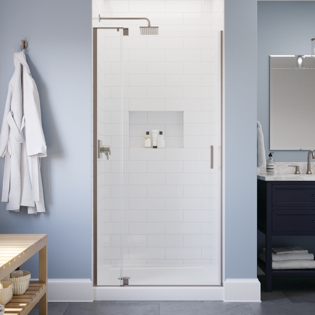 36" Shower / Clear / Brushed Nickel (Shower Door)