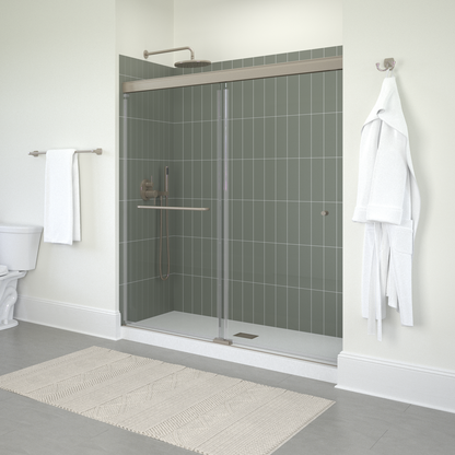 60" Shower / Clear / Brushed Nickel (Shower Door)