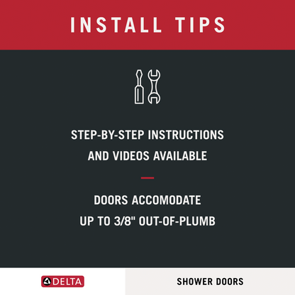 34" Shower / Clear / Chrome