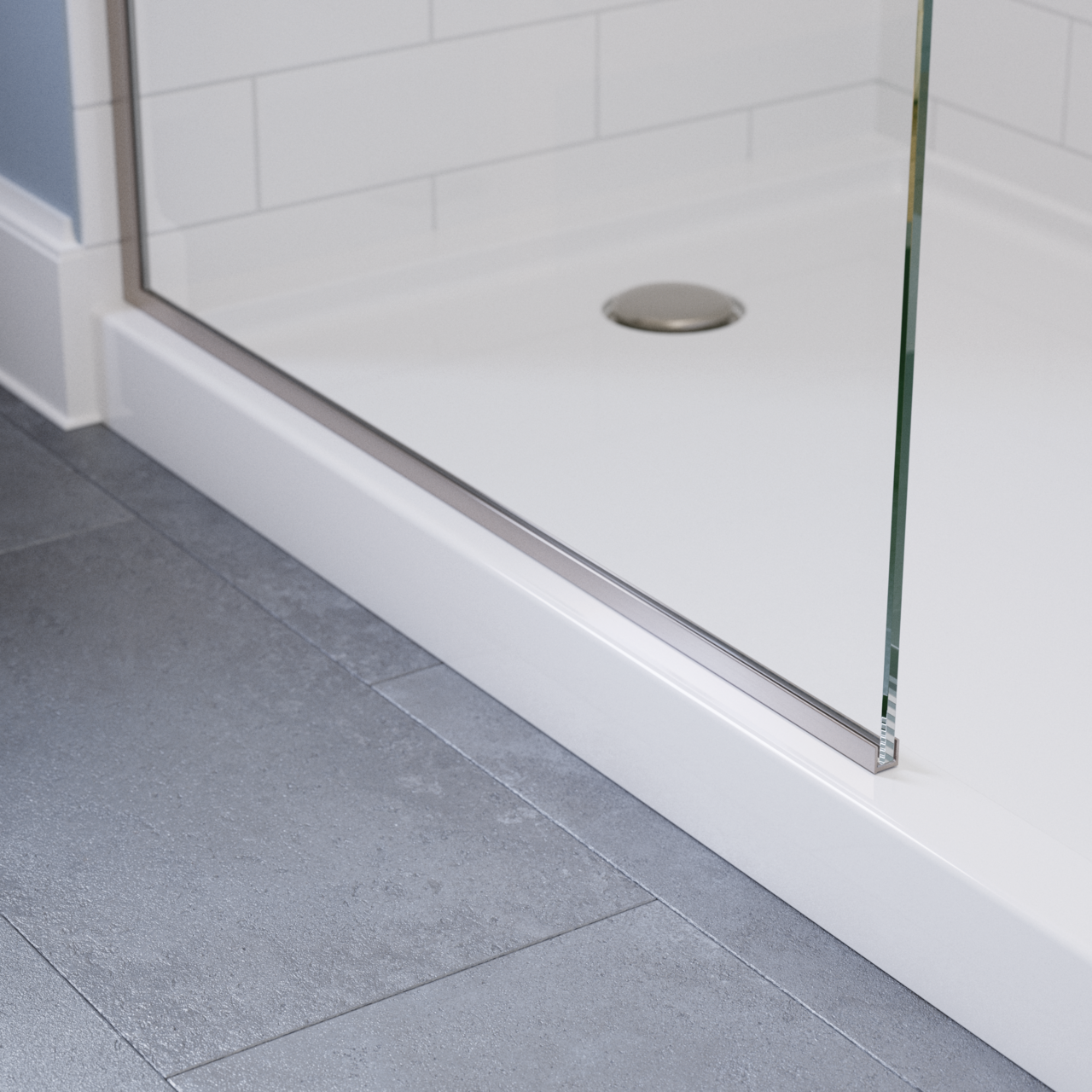 34" Shower / Clear / Brushed Nickel (Delta)