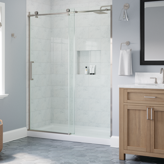 60" Shower / Clear / Brushed Nickel (Shower Door)