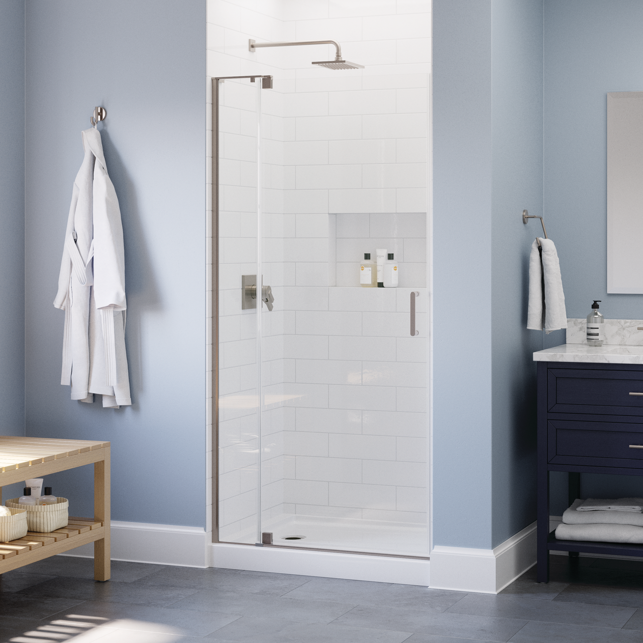 36" Shower / Clear / Brushed Nickel (Shower Door)